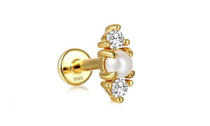 Raisa Stackable Sterling Silver Gold Plated Stud Earring