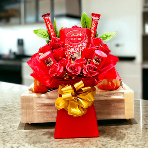 Lindor Candle & Flower Bouquet